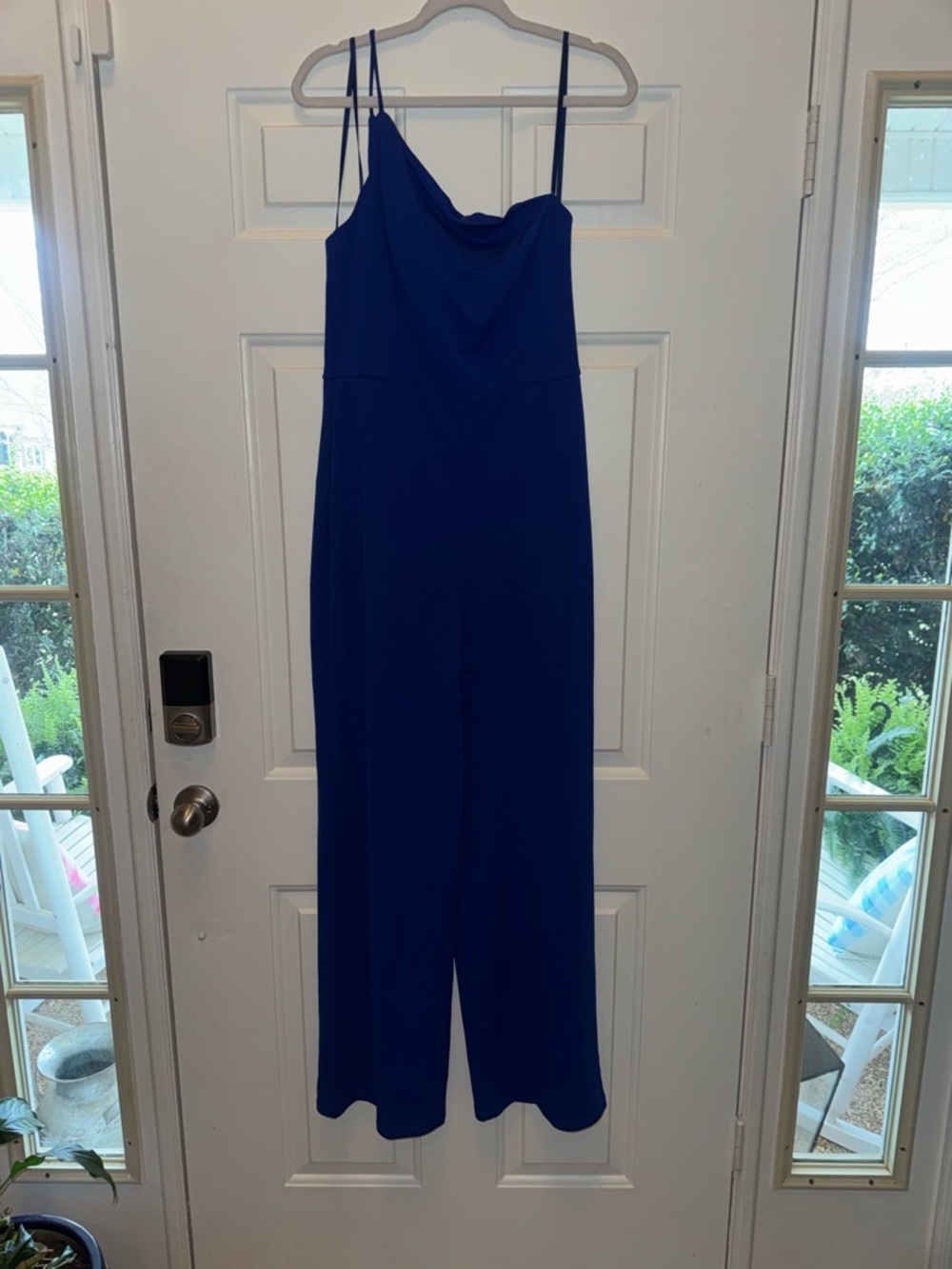 Women's Royal Blue Cowl Neck Jumpsuit